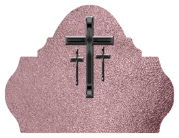 DARAY L 517 BK SH OR Black 3 Crosses Shimmer Orchid Background
